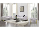 Clarice - Transitional Light Beige Velvet Sofa