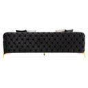 Clarice - Transitional Black Velvet Sofa
