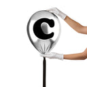 Silver Monogram Balloon by Oliver Gal, view 23