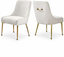 Owen Velvet Upholstered Dining Chair - Cream
