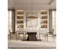 Cairo - Italian Modern Faux Marble & Pecan Elm Extendable Dining Table