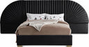 Cleo Velvet Upholstered Bed - Black