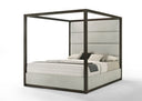 Manhattan - Contemporary Canopy Brown Oak Bed