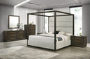 Manhattan - Contemporary Canopy Brown Oak Bedroom Set