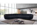 Yolonda - Black Fabric Sectional Sofa