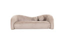 Calico - Contemporary Beige Weave Fabric 3-Seat Sofa