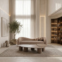 Calico - Contemporary Tan Fabric 4-Seat Sofa