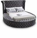 Luxus Velvet Upholstered Bed - Grey