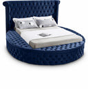 Luxus Velvet Upholstered Bed - Blue