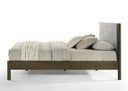 carolina - modern grey fabric + wenge bed