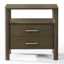 Carolina - Modern Grey Fabric + Wenge Bedroom Set