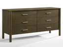 Carolina - Modern Grey Fabric + Wenge Bedroom Set