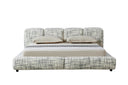 Shiloh - Modern Off-White + Black Fabric Bed