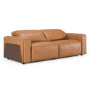 Sandstone - Modern Brown Leather Sofa Set w/ Electric Recliners
