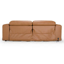 Sandstone - Modern Brown Leather Sofa w/ 2 Electric Recliners