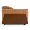 Sandstone - Modern Brown Leather Sofa w/ 2 Electric Recliners