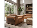 Sandstone - Modern Brown Leather Electric Recliner Chair