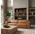 Sandstone - Modern Brown Leather Sofa Set w/ Electric Recliners