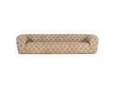 Ellington - Italian Grey Nubuck Leather 4-Seater Sofa