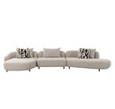 Loftis - Modern Black & White Fabric Ottoman