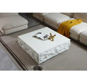 Ashley - Modern Glass + White Fiberglass Dining Table