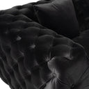 Clarice - Transitional Black Velvet Loveseat