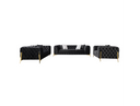 Clarice - Transitional Black Velvet Sofa Set
