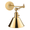 Aged Brass Garden City Wall Sconce 8" x 11.25" by Hudson Valley