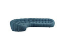 Yolonda - Dark Teal Fabric Sectional Sofa