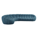 Yolonda - Dark Teal Fabric Sectional Sofa