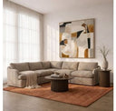 Chantry - Modern Grey Sand Fabric Swivel Accent Chair