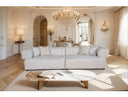 Moreno - Modern Ivory Beige Fabric 4-Seater Sofa