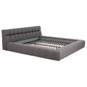 Tyree - Modern Tufted Grey Fabric Bed