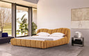 janine - modern camel fabric bed