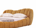 janine - modern camel fabric bed