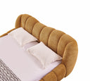 janine - modern camel fabric bed