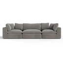 Vicki - Modern Grey Fabric Modular Sectional Sofa-3-Piece Sectional