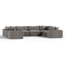 Vicki - Modern Grey Fabric Modular Sectional Sofa