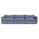 Kinsey - Modern Blue Fabric Modular Sectional Sofa-3-Piece Sectional