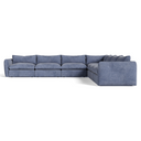Kinsey - Modern Blue Fabric Modular Sectional Sofa