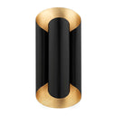 Gold Leaf and Black Banks Wall Sconce 7.5" x 16.75" by Hudson Valley