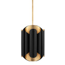 Gold Leaf and Black Banks Pendant 12" x 17" by Hudson Valley