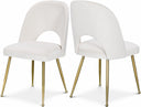 Logan Velvet Upholstered Dining Chair - Cream