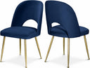 Logan Velvet Upholstered Dining Chair - Blue