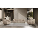 Suki - Modern Taupe Fabric Lounge Chair