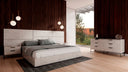 marbella - italian modern white faux marble 4-piece bedroom set