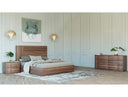 Asus - Italian Modern Walnut 4-Piece Bedroom Set