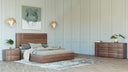 Asus - Italian Modern Walnut 4-Piece Bedroom Set