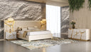Aspen - Modern Beige + White + Gold 4-Piece Bedroom Set
