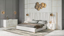 Nixa - Modern White + Gold 4-Piece Bedroom Set